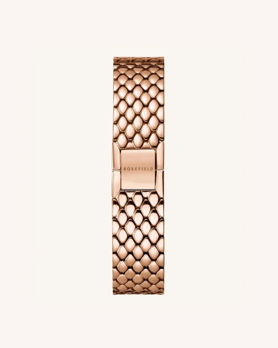 Rosefield The Oval Rose Gold Steel Strap klokkerem 22 mm i stål