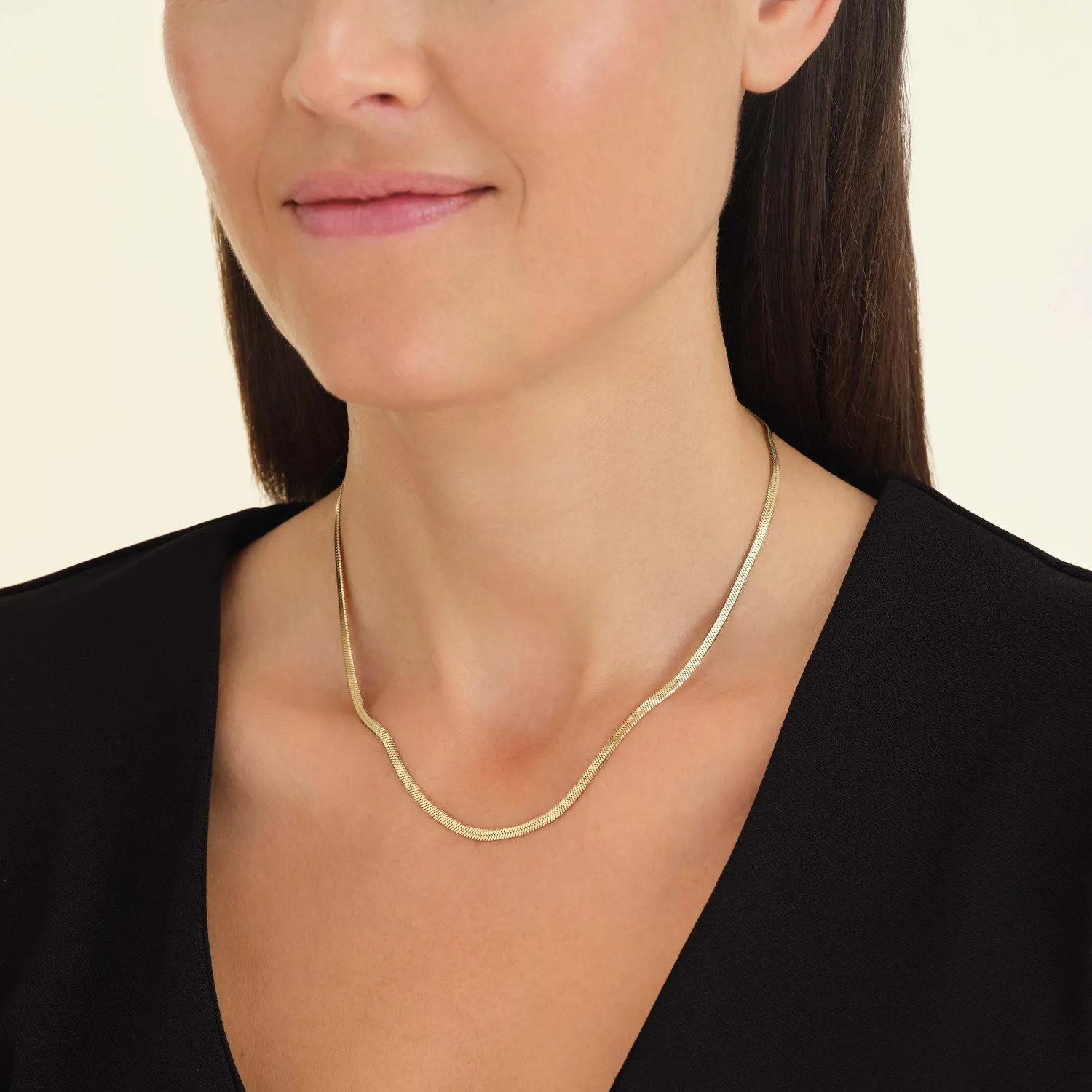 Rosefield Contemporary Snake Necklace halskjede gull 41–45 cm