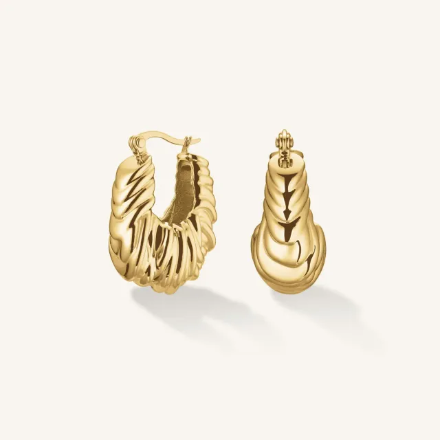 Rosefield Knotted Hoops øredobber gull
