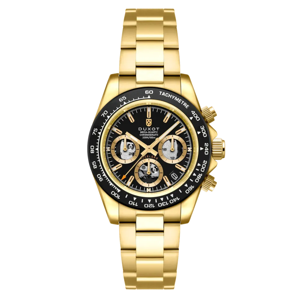 Duxot Accelero Dark Opulence kronografklokke skjelettskive