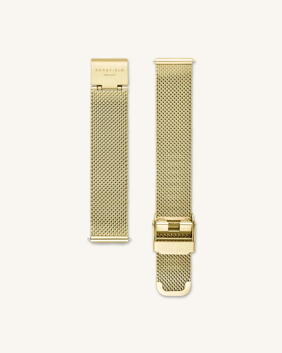 Rosefield Boxy Gold gullklokke og lenkesett
