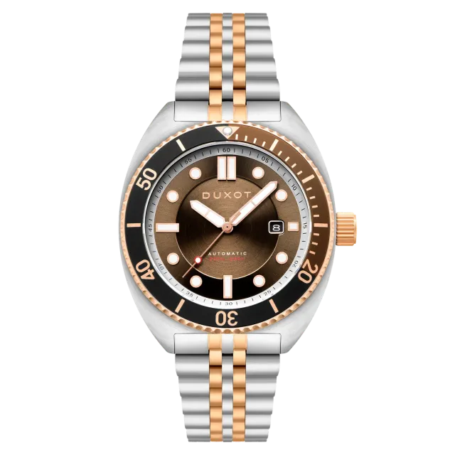 Duxot Tortuga automatisk dykkerklokke Brown 200 m