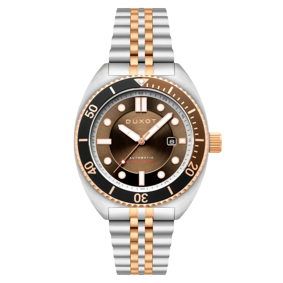 Duxot Tortuga automatisk dykkerklokke Brown 200 m