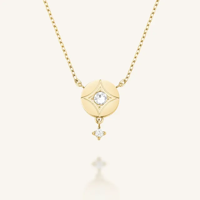 Rosefield Star Coin Necklace halskjede gull 40–44 cm