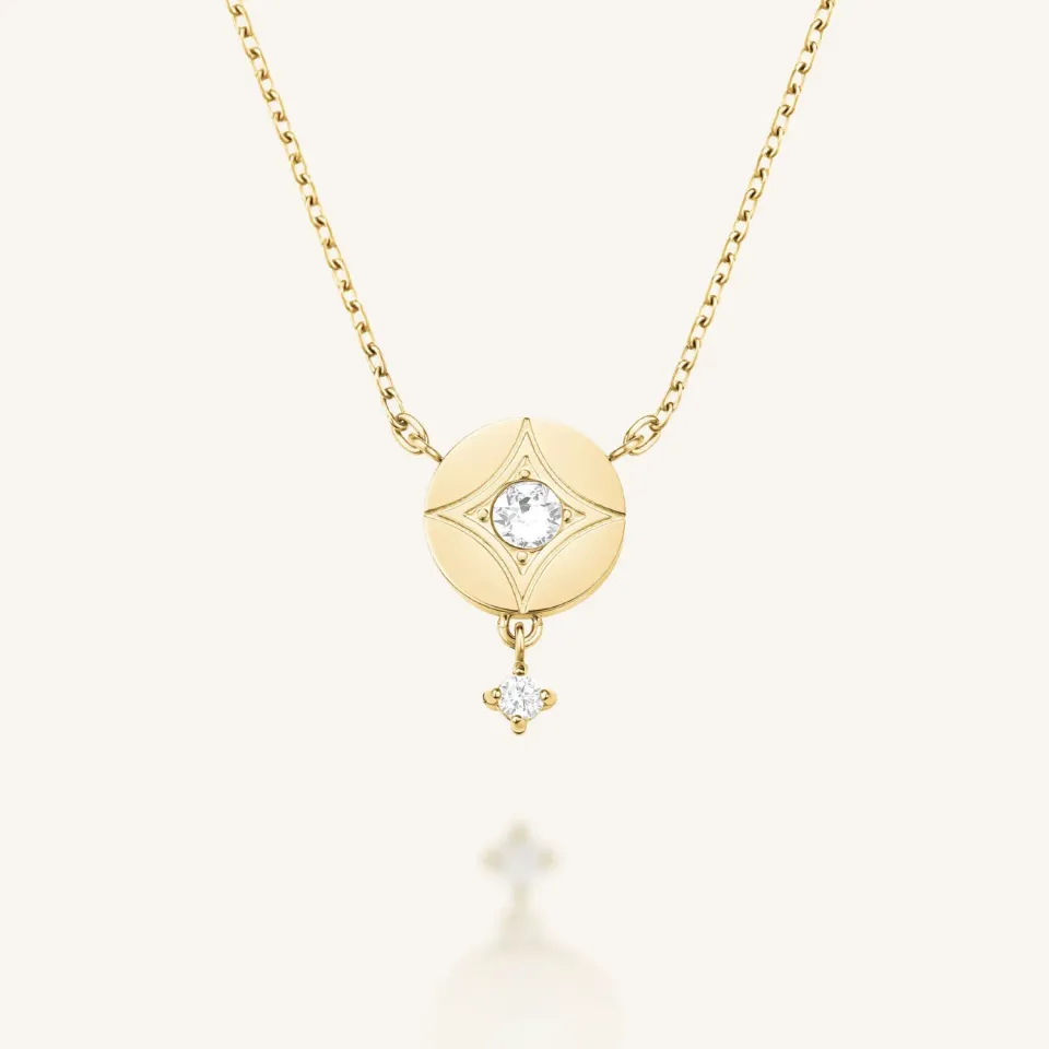 Rosefield Star Coin Necklace halskjede gull 40–44 cm