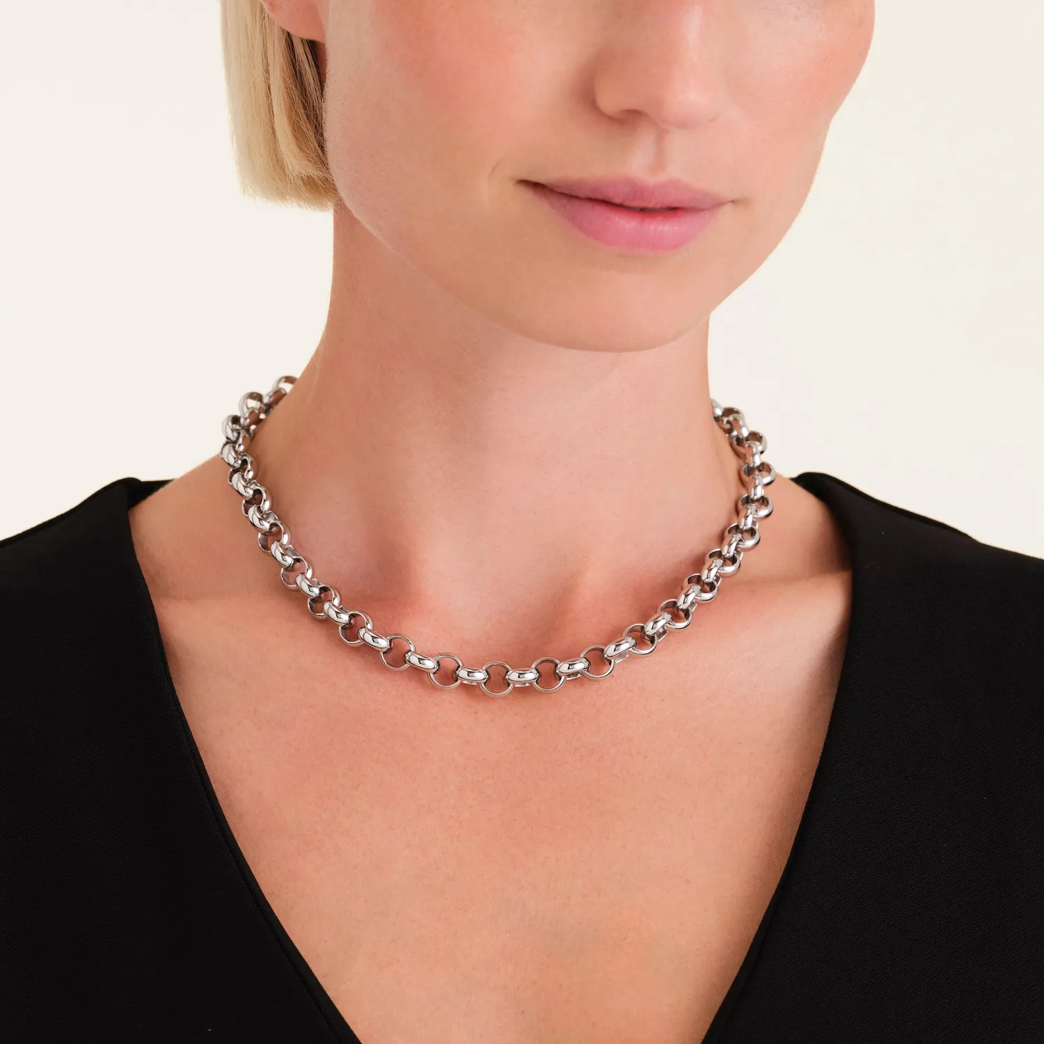 Rosefield Essentials Chunky Necklace halskjede, gull, justerbart