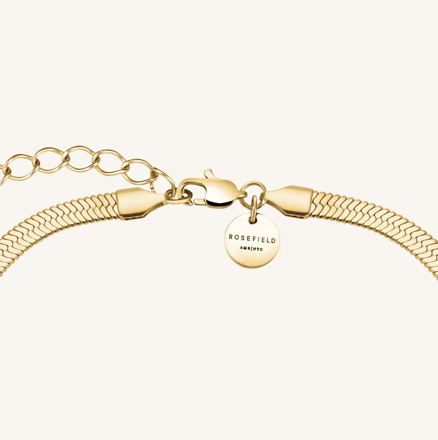 Rosefield Snake Heart Choker halskjede gull 38–42 cm