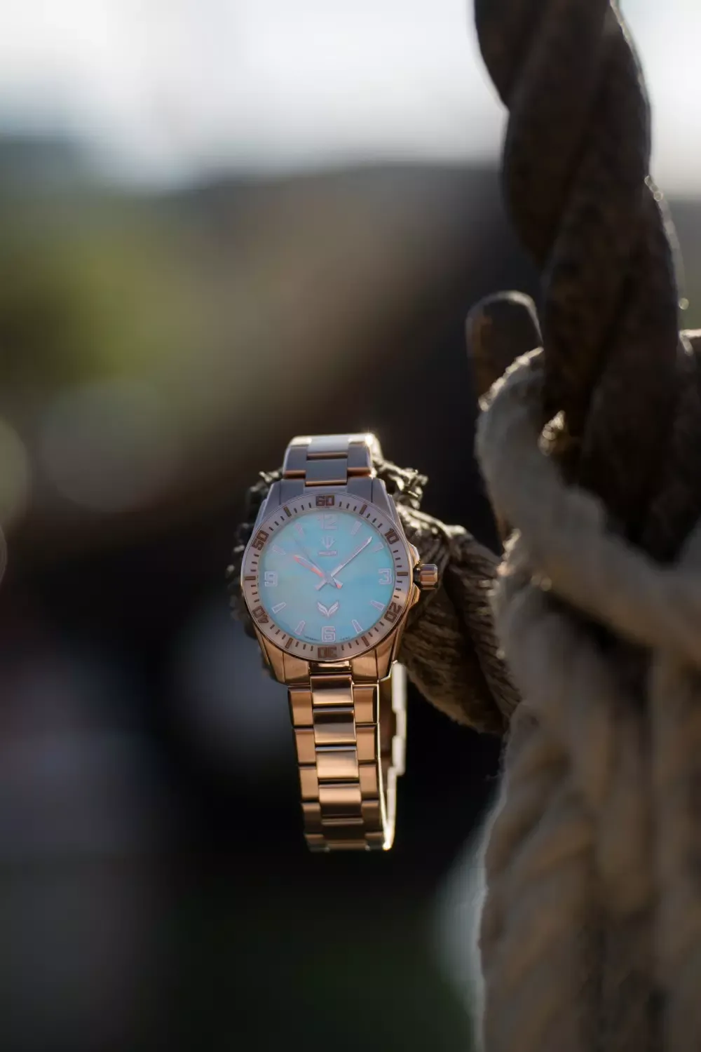 Perfekt Ur Valkyrie Eir Rosé Grønn Perlemor Tallskive klokke 37 mm
