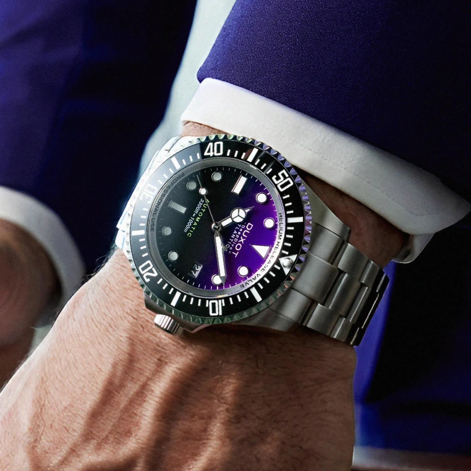 Duxot Atlantica Deep Dive Automatic dykkerklokke Blackberry