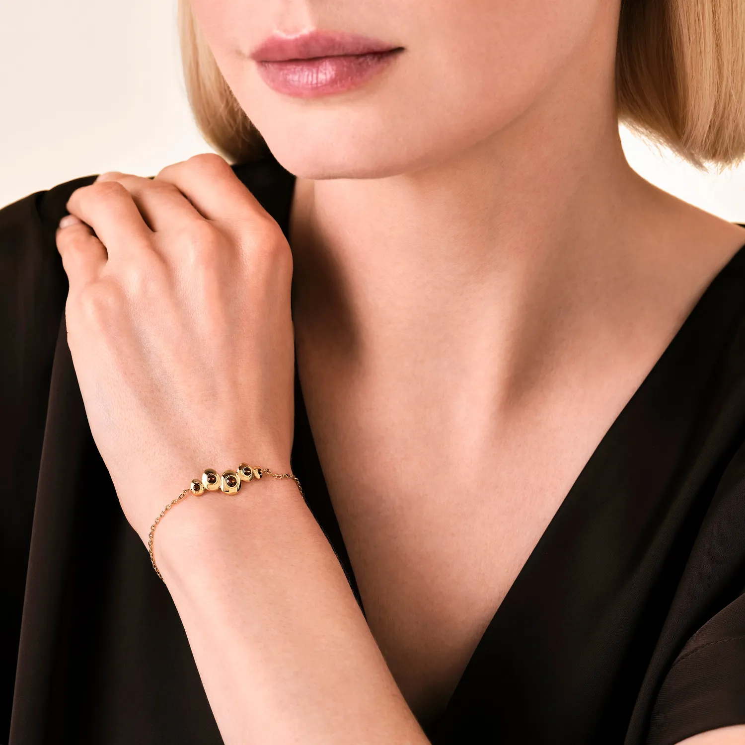 Rosefield Molten Bracelet armbånd gullbelagt stål