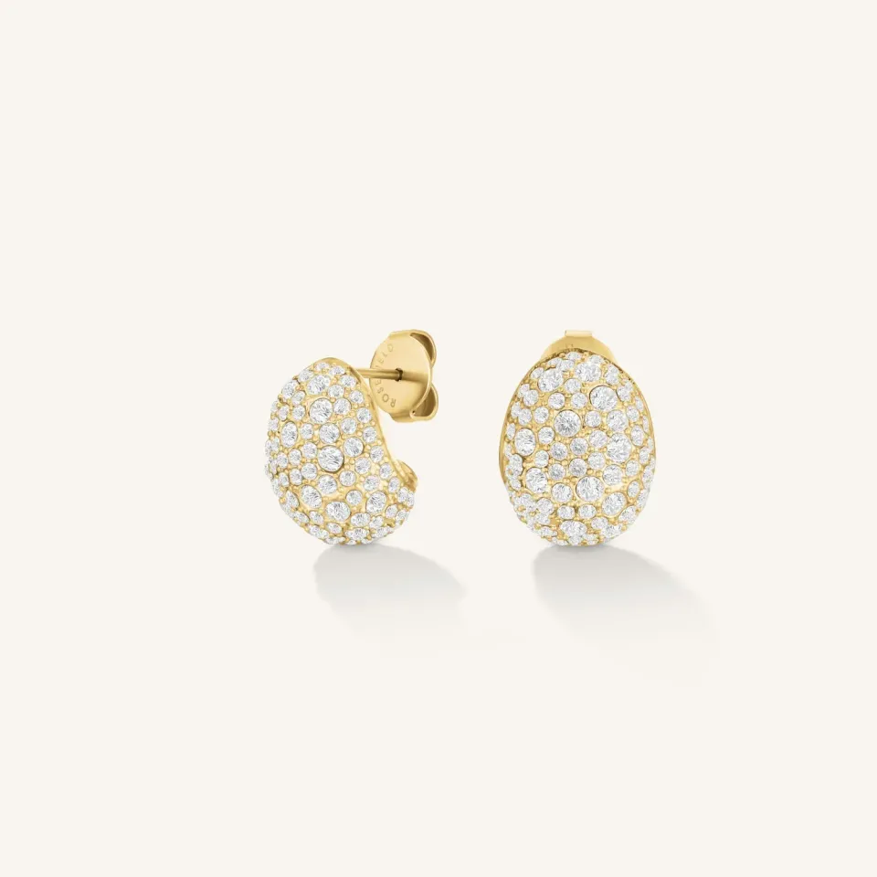 Rosefield Mini Pave Studs ørestikker gull 1,46 × 1,17 cm i stål