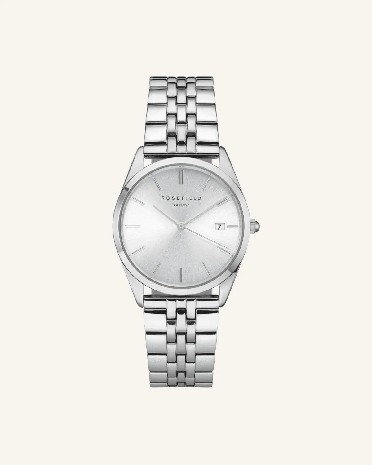 Rosefield Silver Strap klokkerem 18 mm sølv stål