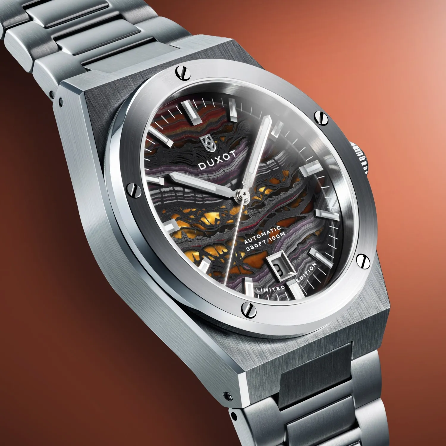 Duxot Bastia klokke Iron Tiger natursteinskive limited edition