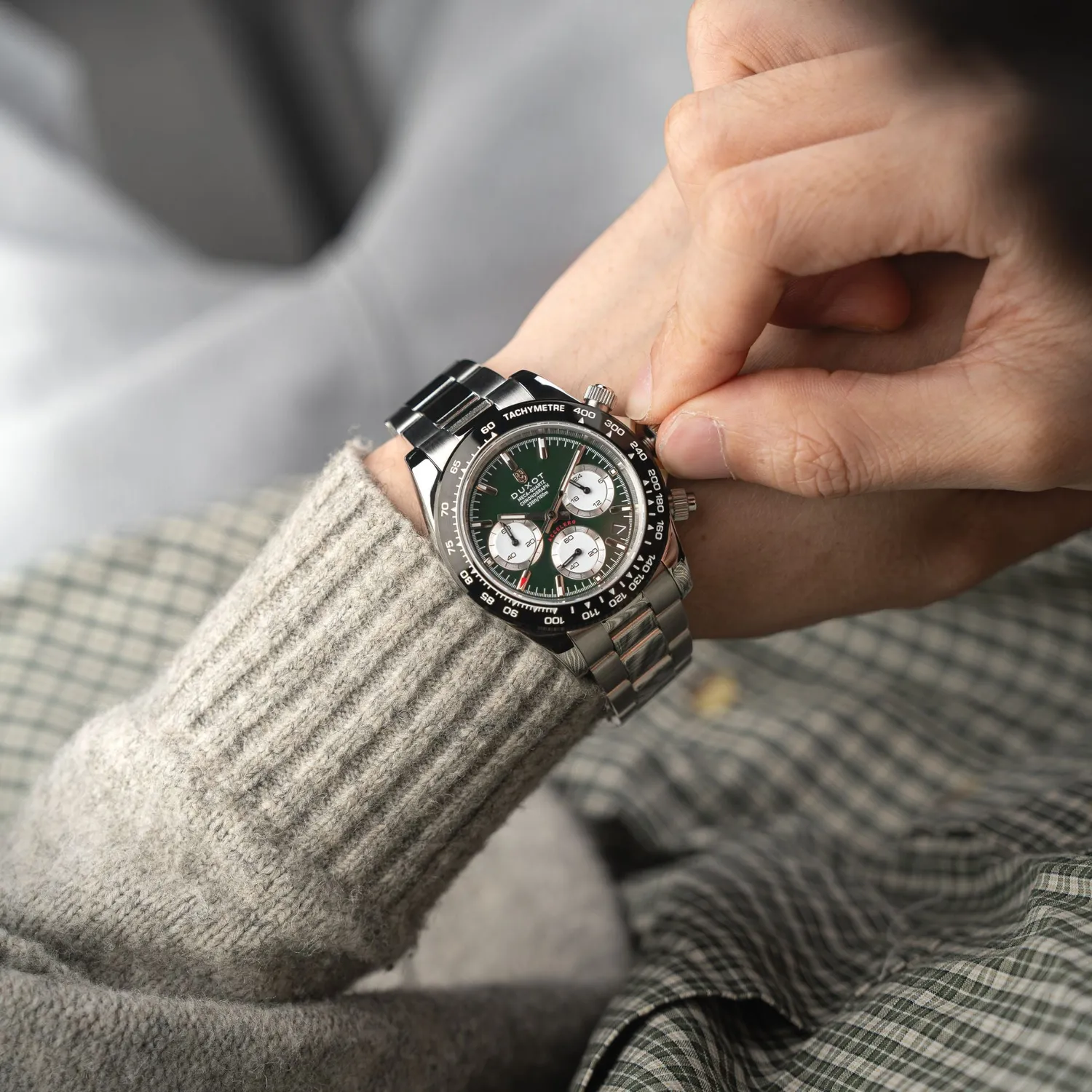 Duxot Accelero Chronograph Jade Green klokke 40 mm