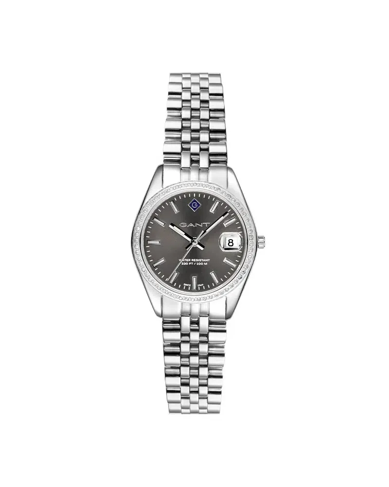 Gant Sussex Mini Bijou klokke 28 mm stål grå med steiner