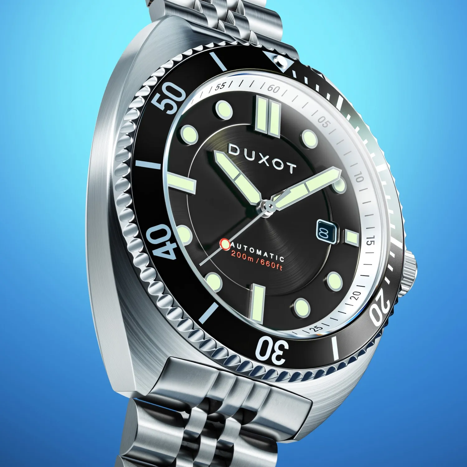 Duxot Tortuga Black dykkerklokke 200 m automatisk