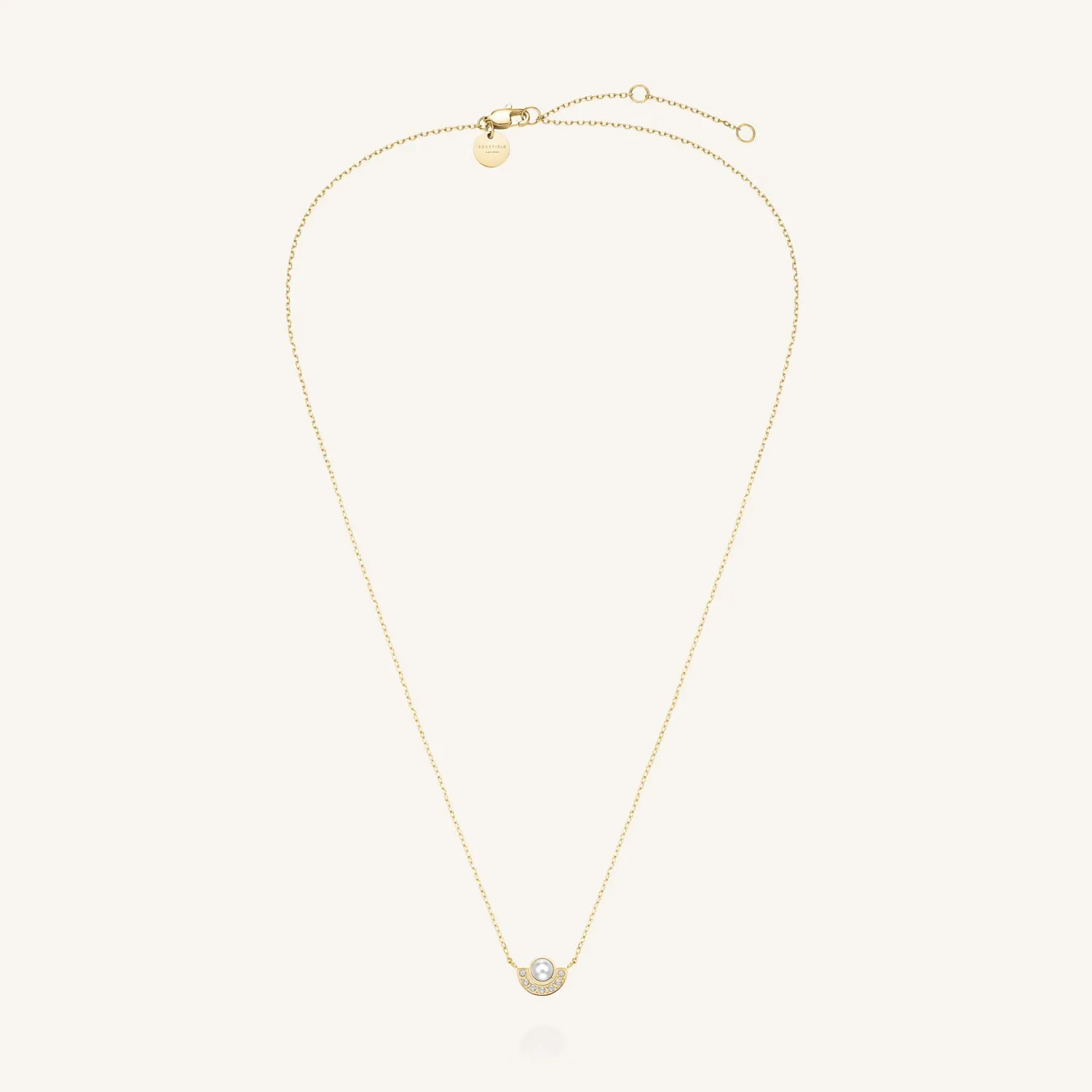 Rosefield Pearl Halo Necklace halskjede gull 42–46 cm