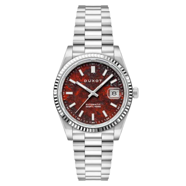 Duxot Marcel klokke Red Granite steinskive