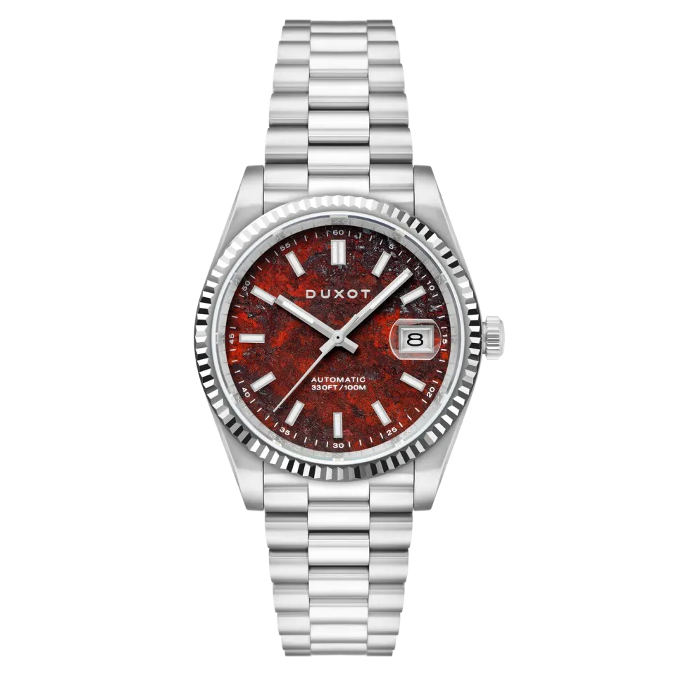 Duxot Marcel klokke Red Granite steinskive