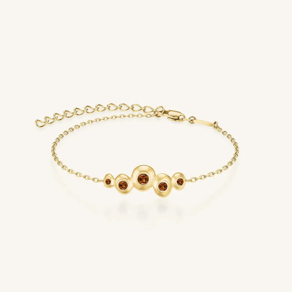 Rosefield Molten Bracelet armbånd gullbelagt stål