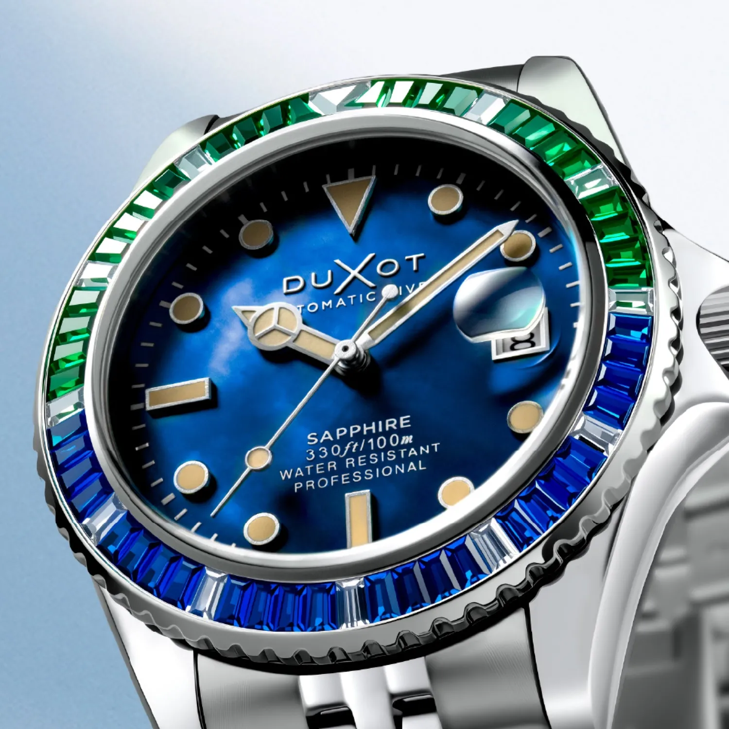 Duxot Atlantica 40 Rainbow Automatic Blue Mop klokke
