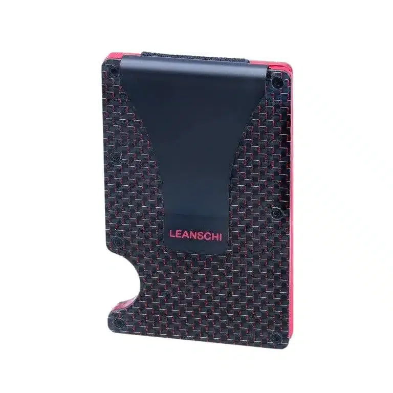 Leanschi Tech-Wallet lommebok svart og rød karbon