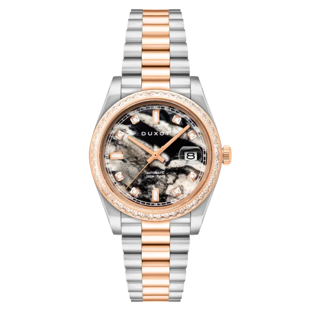 Duxot Serenata Grey Crystal automatisk klokke grå krystall 40 mm