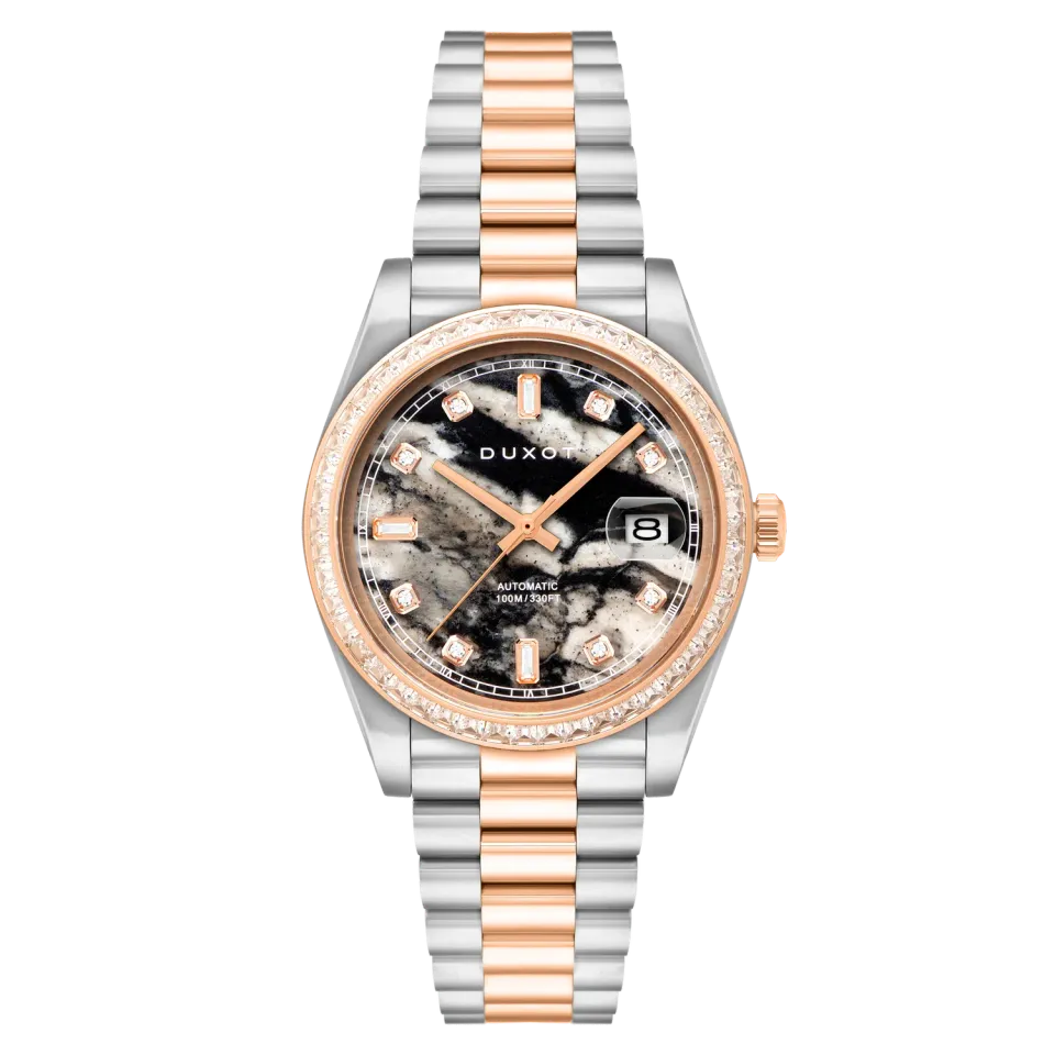 Duxot Serenata Grey Crystal automatisk klokke grå krystall 40 mm