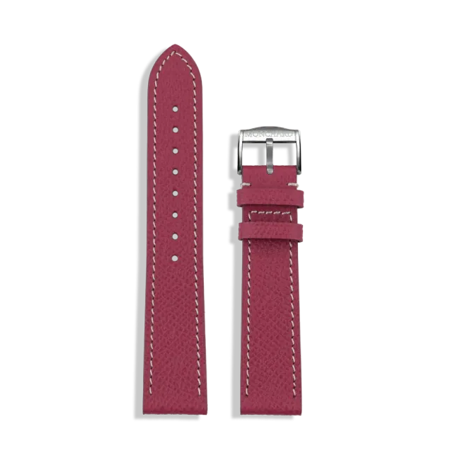 MonChard Epsom Dark Pink klokkerem 18 mm rosa kalveskinn