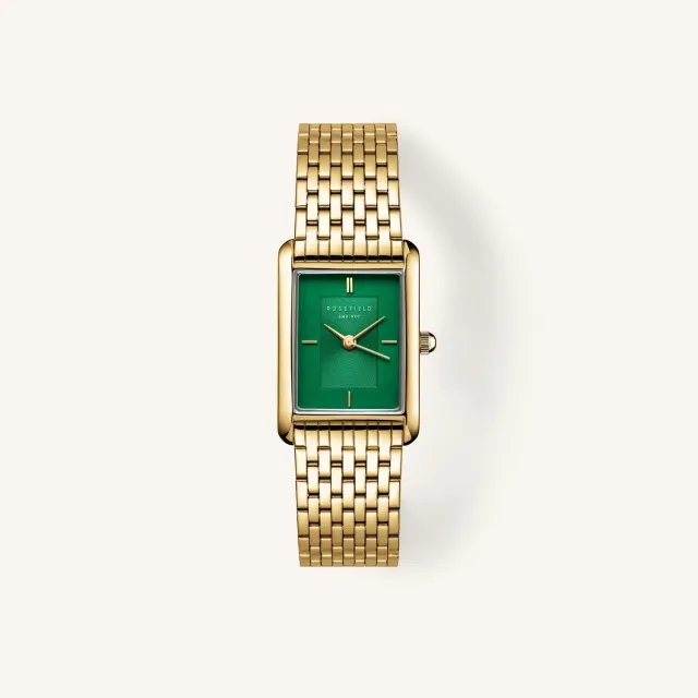 Rosefield Heirloom Emerald klokke gull grønn urskive