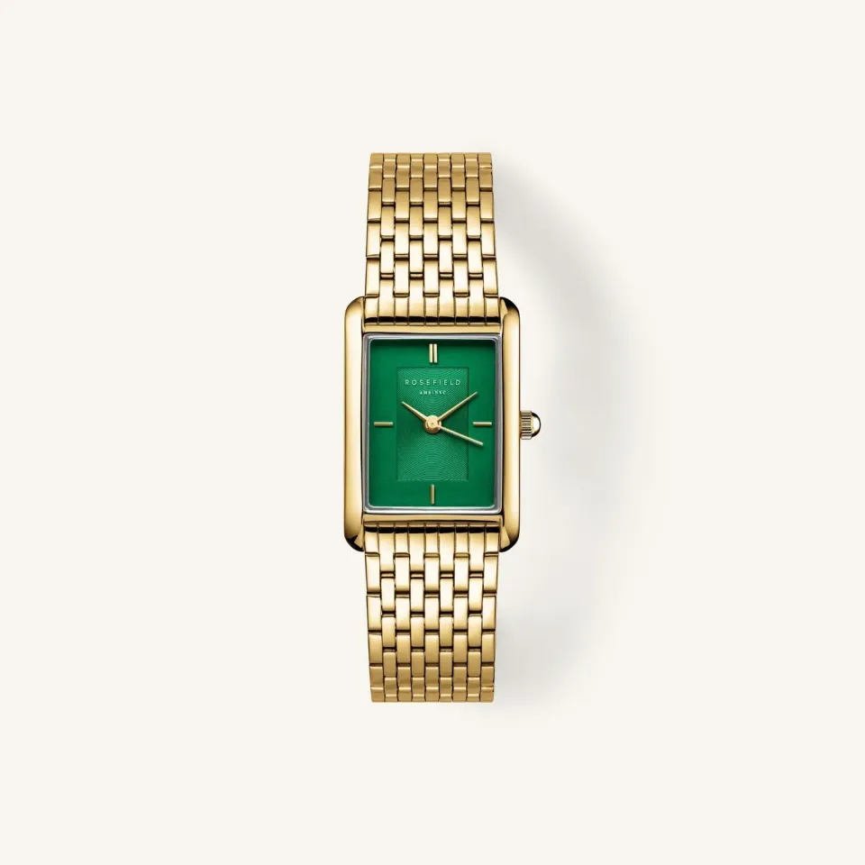 Rosefield Heirloom Emerald klokke gull grønn urskive