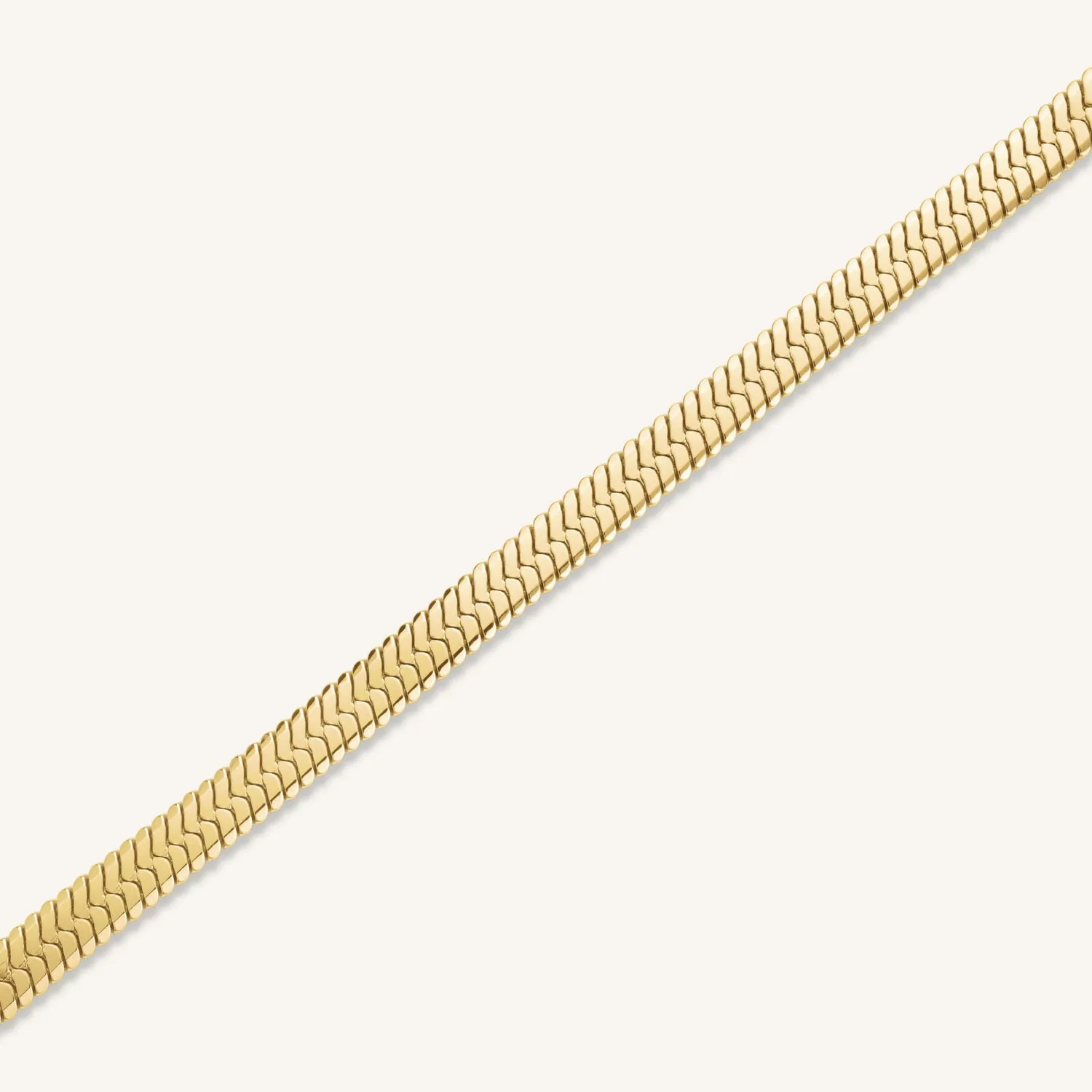 Rosefield Large Snake Bracelet armbånd gull 6 mm