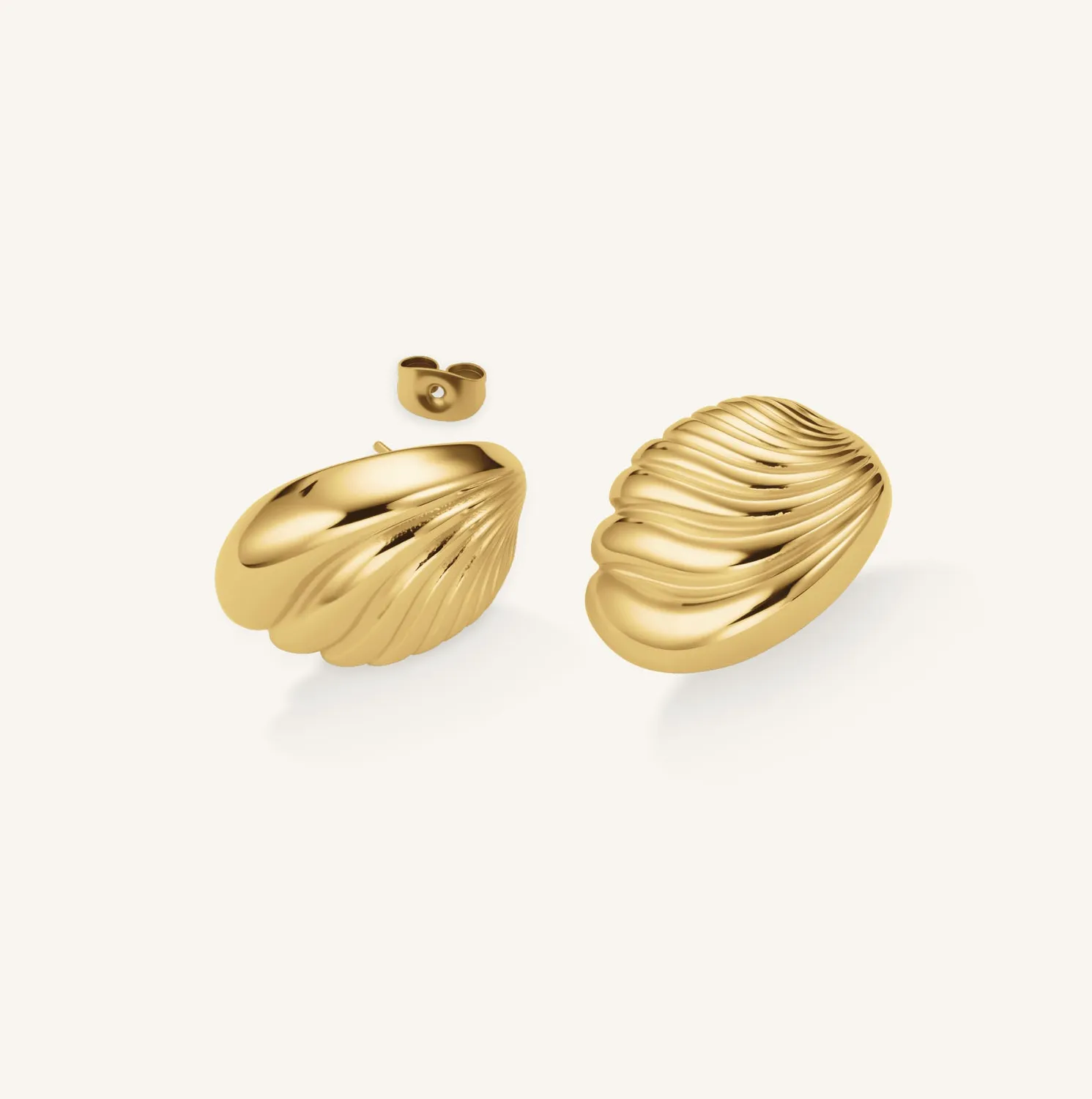 Rosefield Folded Studs øredobber gullbelagt stål