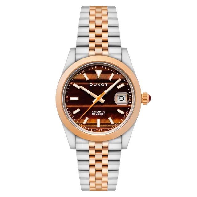 Duxot Vezeto Tiger Eye automatklokke tigerøye
