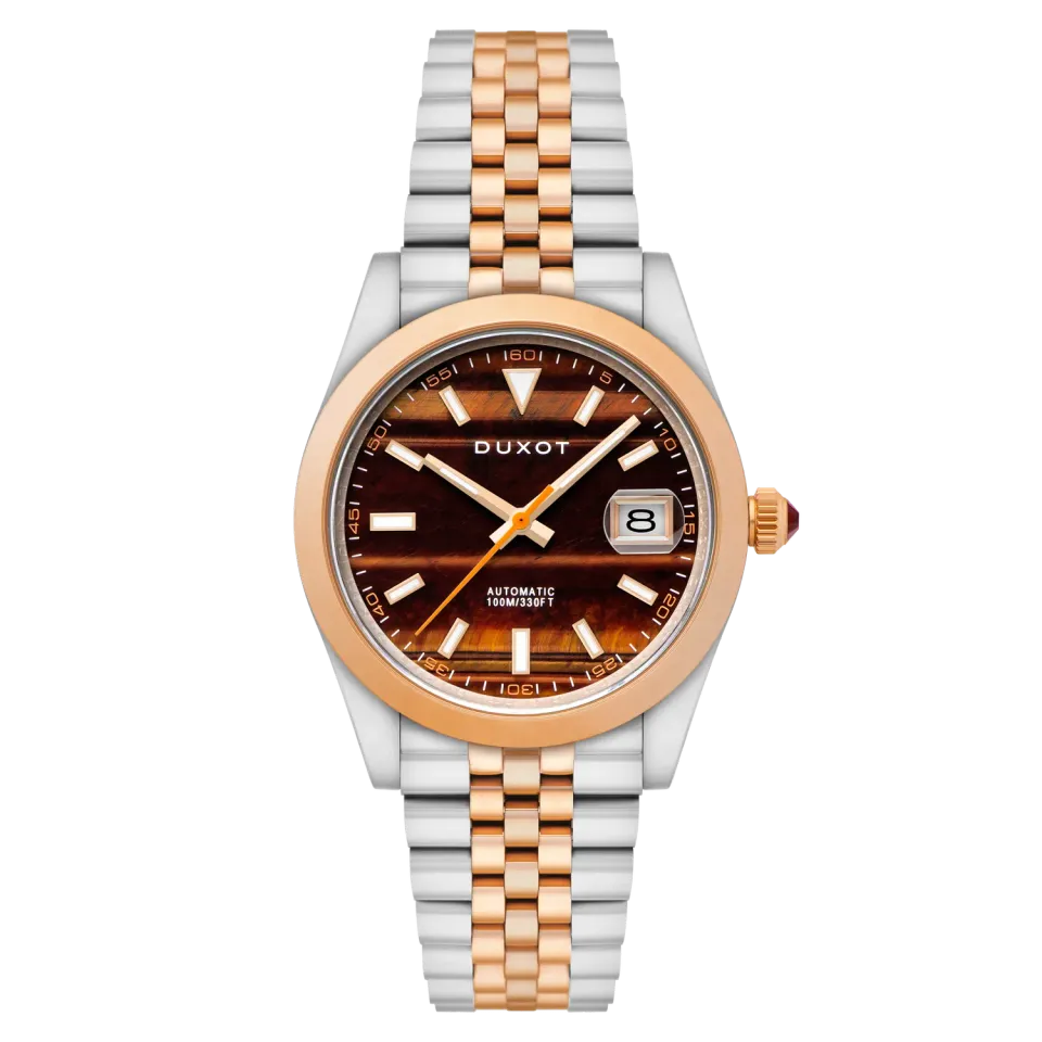 Duxot Vezeto Tiger Eye automatklokke tigerøye