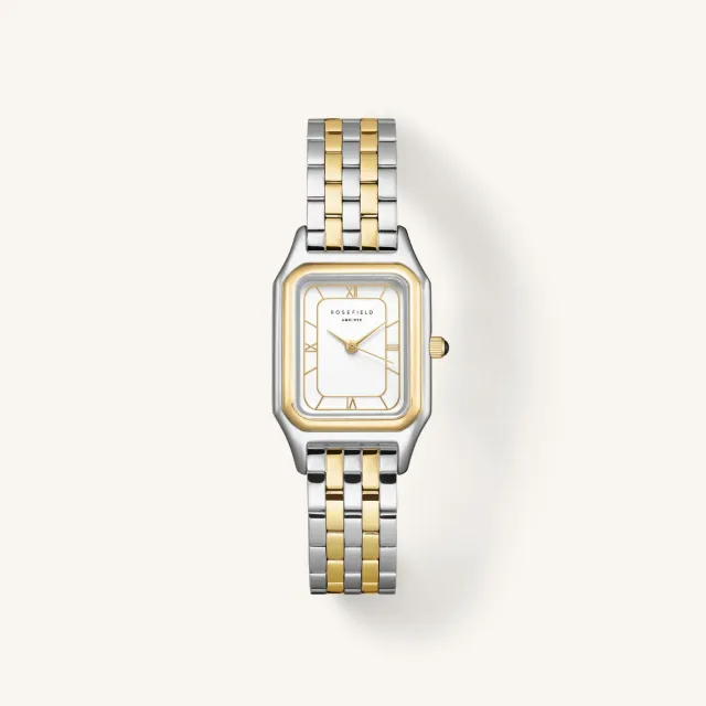 Rosefield Ivy White Duotone klokke 21 × 26 mm uten gravering