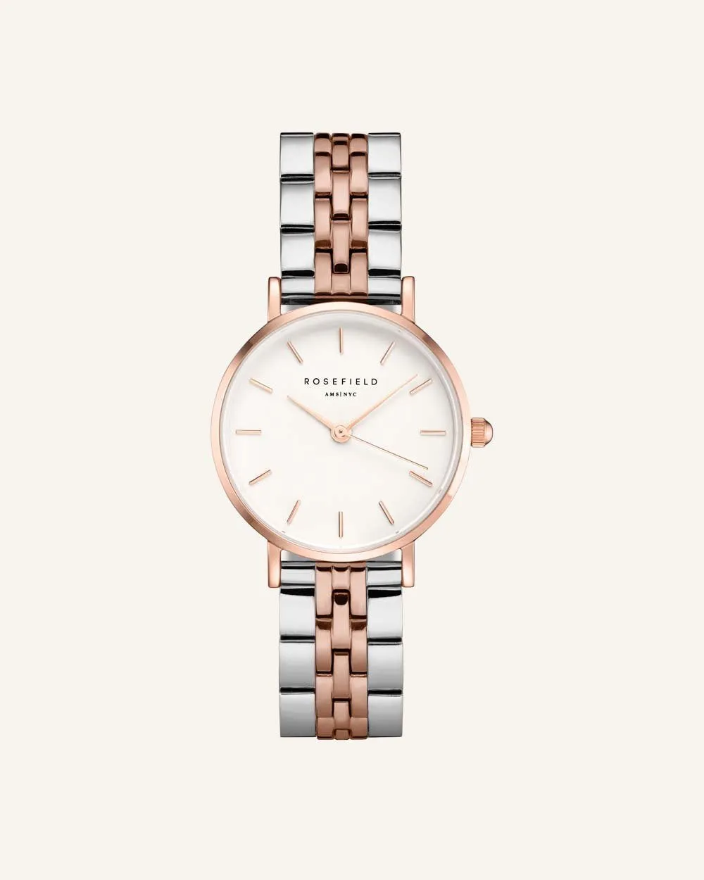 Rosefield Silver - Rose gold Strap klokkerem 26 mm 12 mm