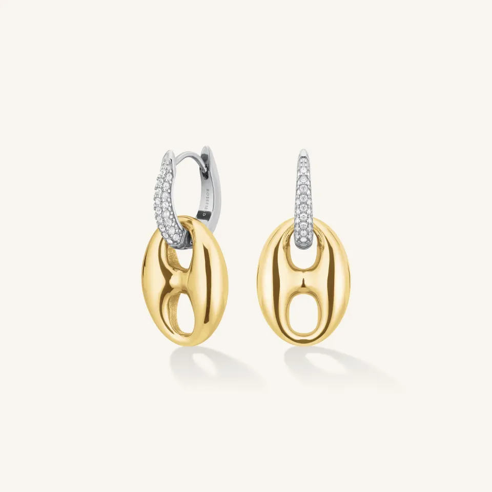 Rosefield Crystal Duotone Earrings øredobber gull og sølv