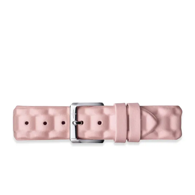 DAVOSA Cowhide Pink 18 mm skinnreim rosa med gummikjerne