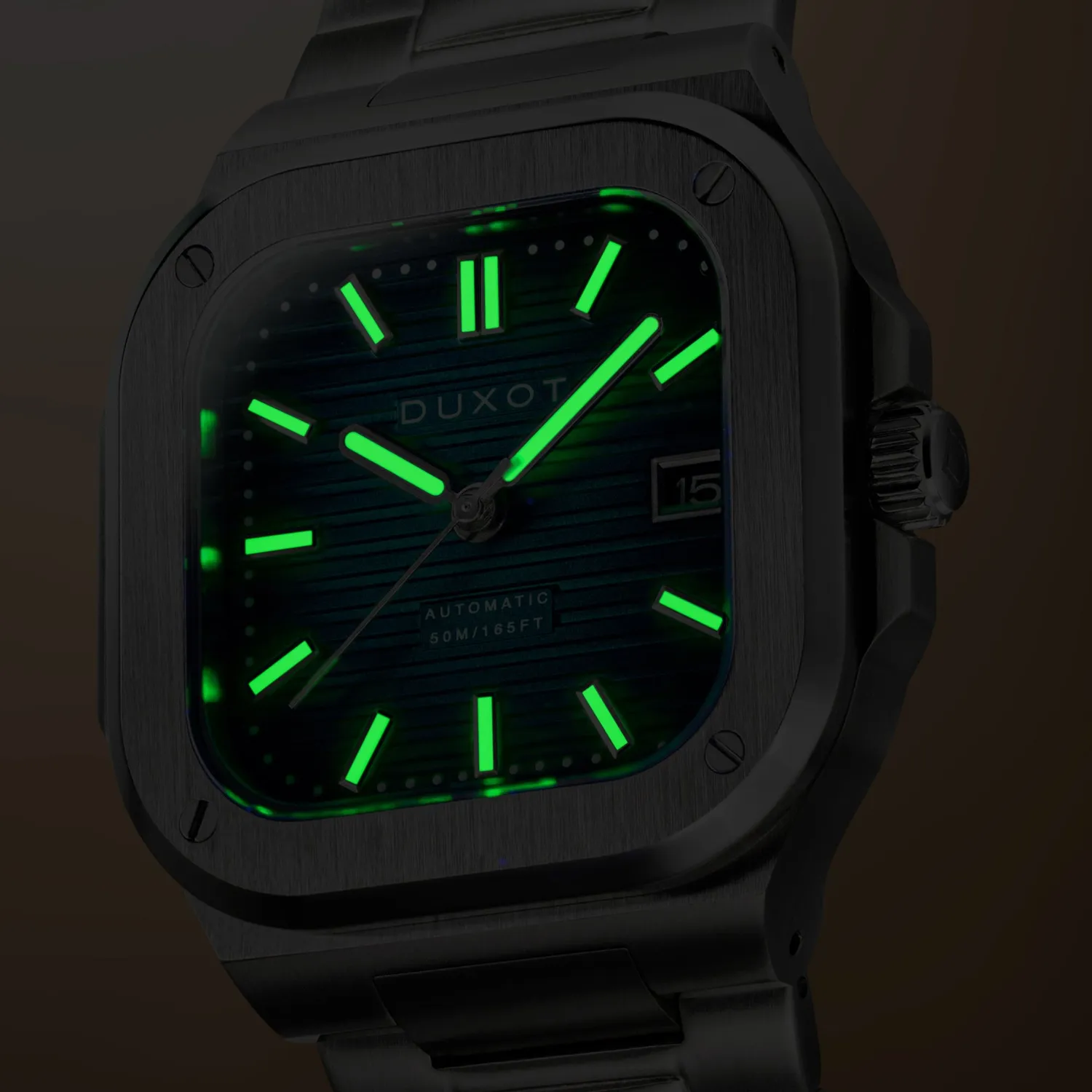 Duxot Quadrata Automatic Midnight Black klokke 42 mm