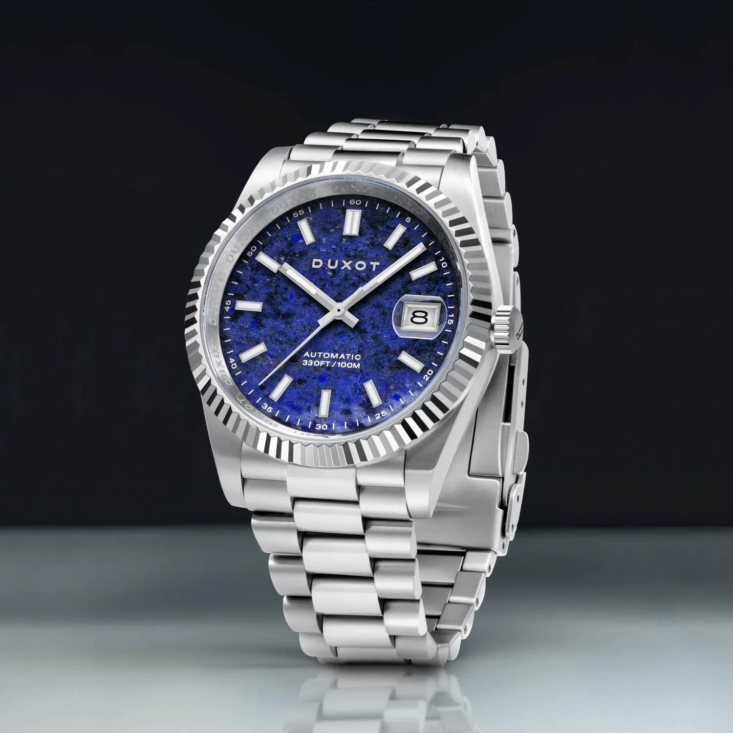 Duxot Marcel klokke Blue Kyanite steinskive