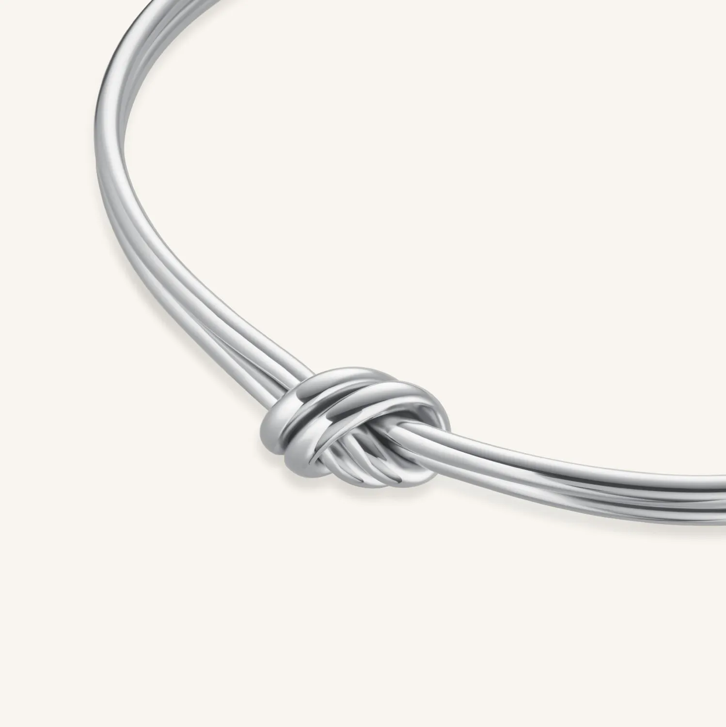 Rosefield Essentials Knot Bangle armring gull