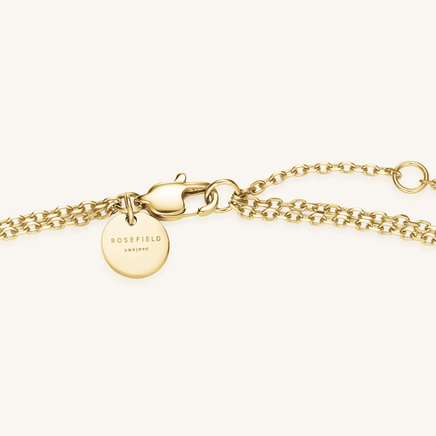 Rosefield Love Connection Necklace halskjede gull 42–46 cm