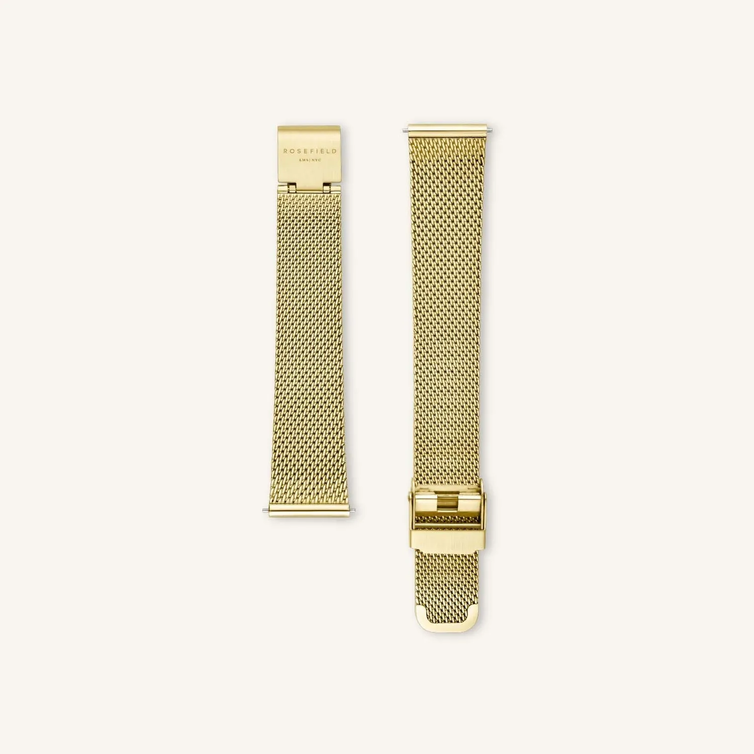 Rosefield Pearl Edit Mesh Gold klokke 36 mm
