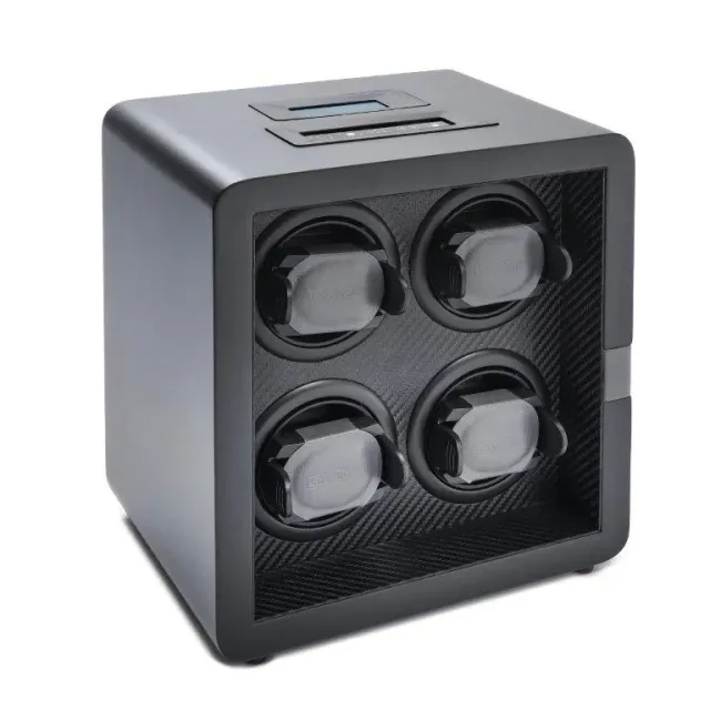 Leanschi watch winder 4 slots klokkeopptrekker svart