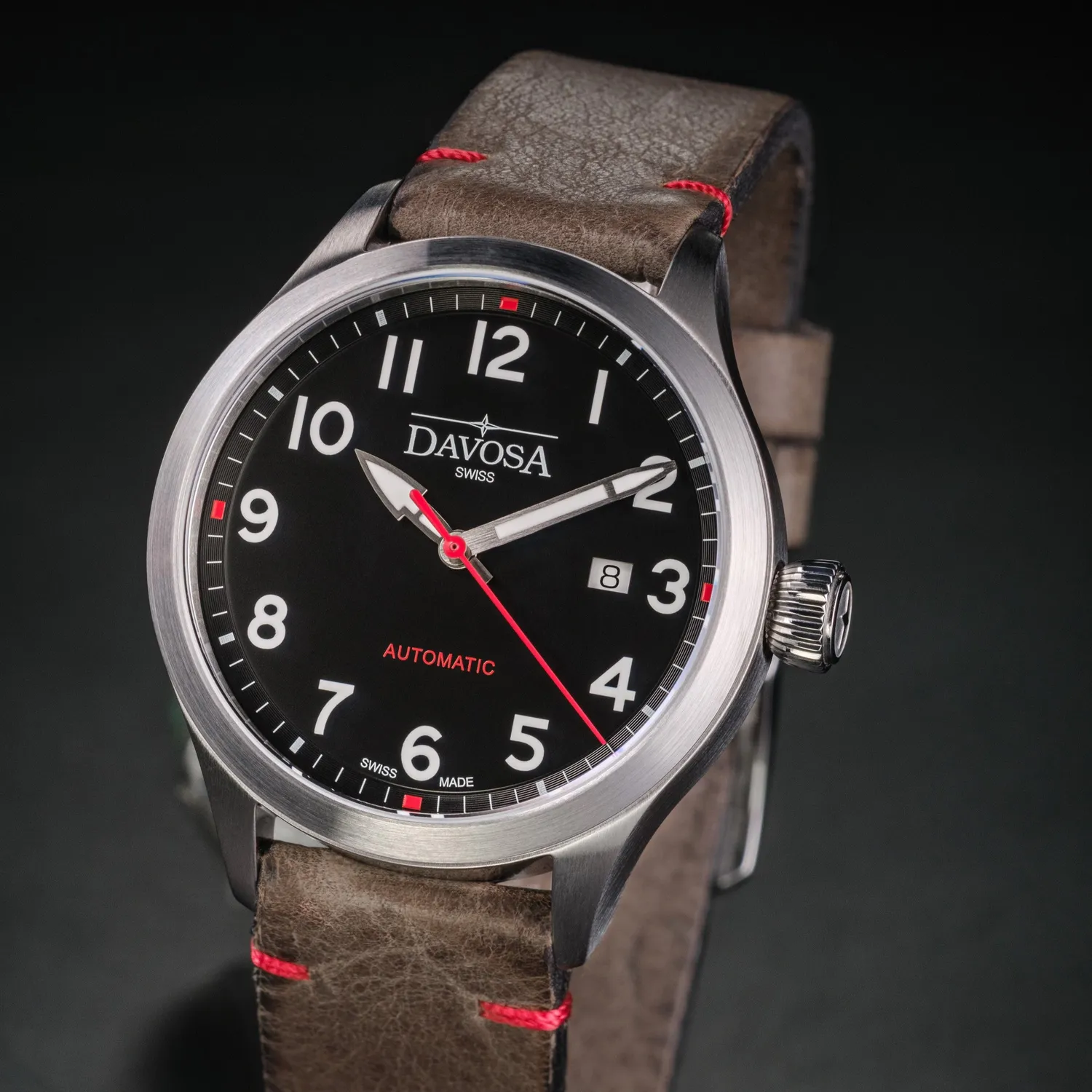 DAVOSA Axis automatisk klokke med italiensk skinnrem