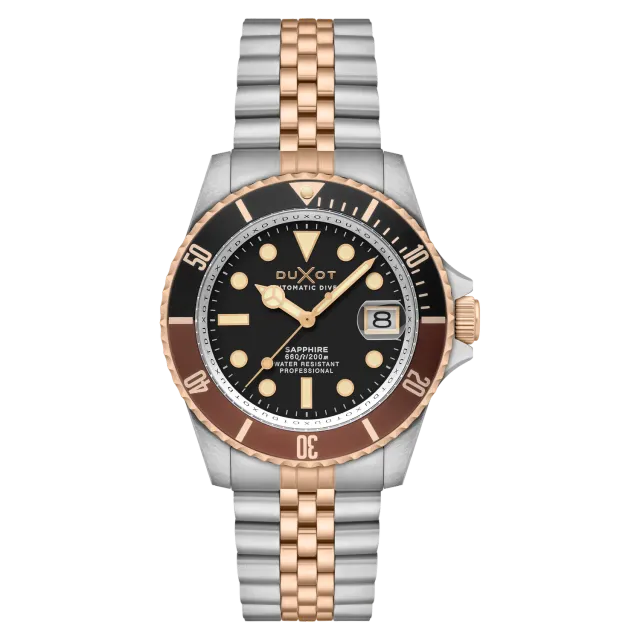 Duxot Atlantica Diver Automatic Two Tone Brown klokke 20 ATM