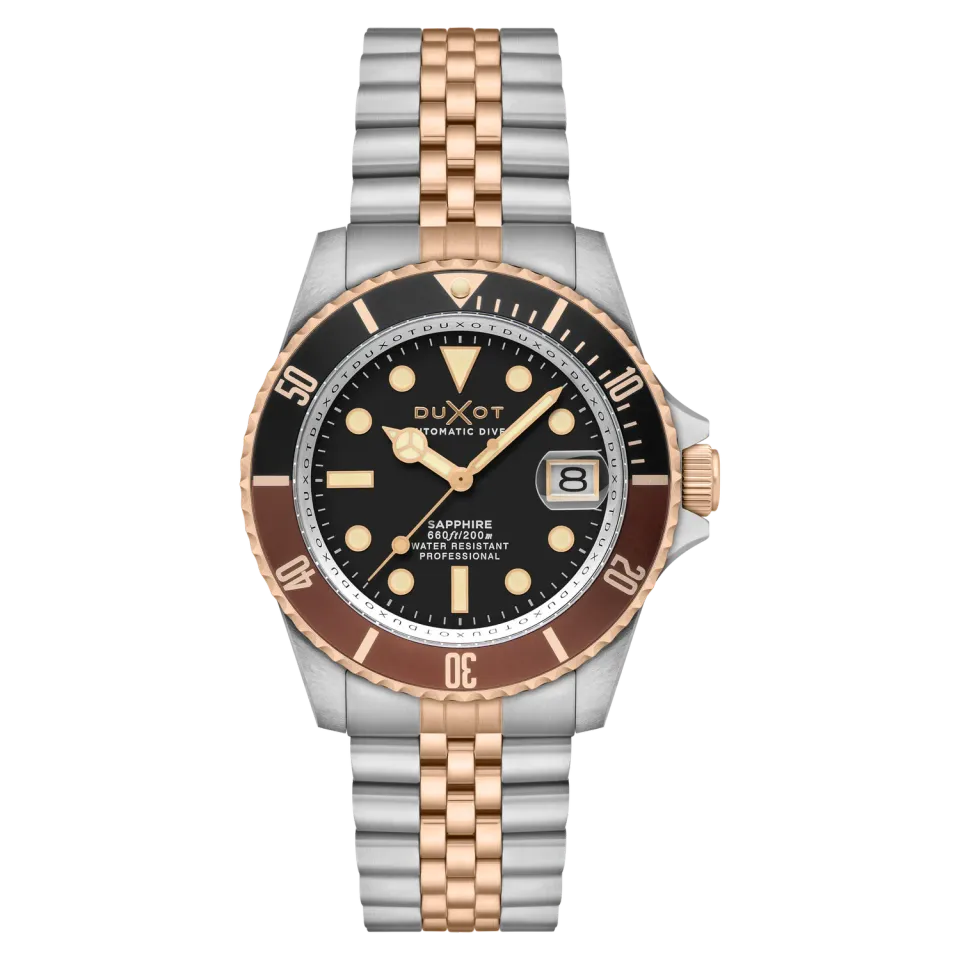 Duxot Atlantica Diver Automatic Two Tone Brown klokke 20 ATM