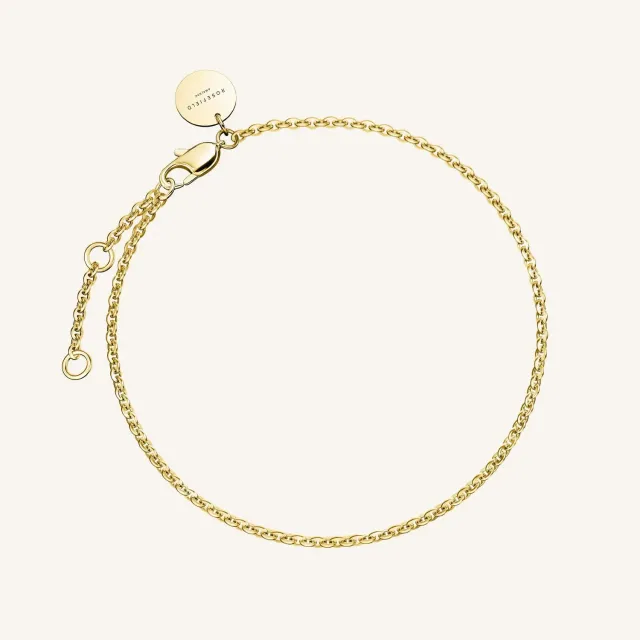 Rosefield Essentials Thin Chain Bracelet armbånd gull 16,5–19,5 cm