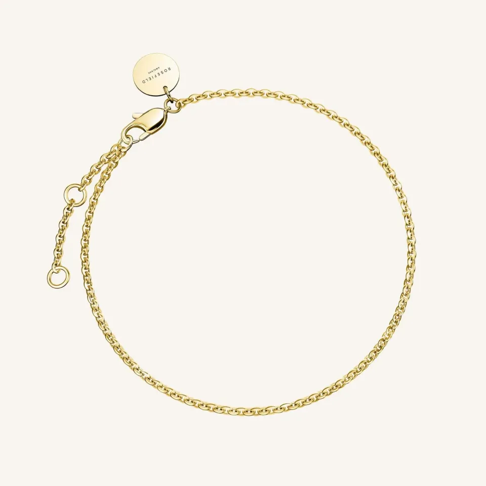 Rosefield Essentials Thin Chain Bracelet armbånd gull 16,5–19,5 cm